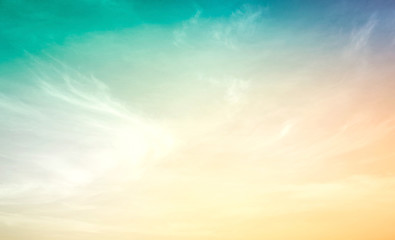 Beautiful abstract pastel sky with soft clouds and colorful gradient background