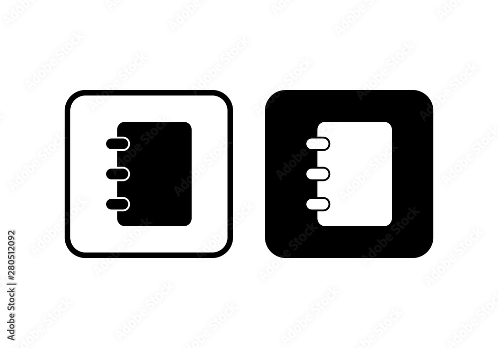 Fototapeta premium Address book symbol icon vector illustration. address phone book icon