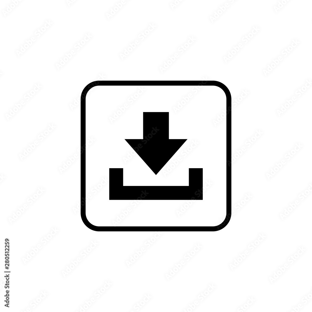 Download icon on white background. Downloading vector icon Download icon on white background. Downloading vector icon
