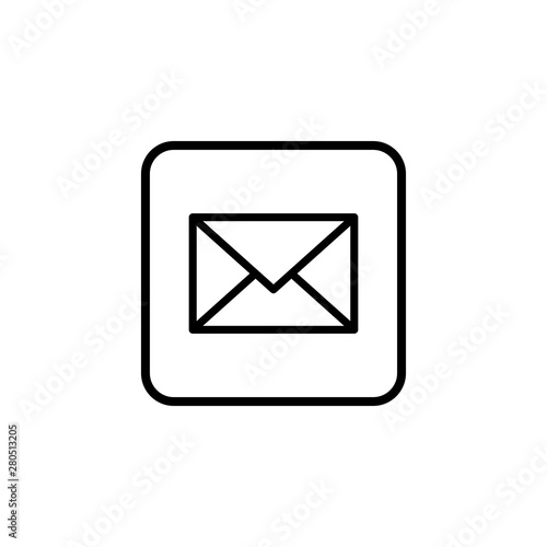 Mail vector icon. E-mail icon. Envelope illustration. Message