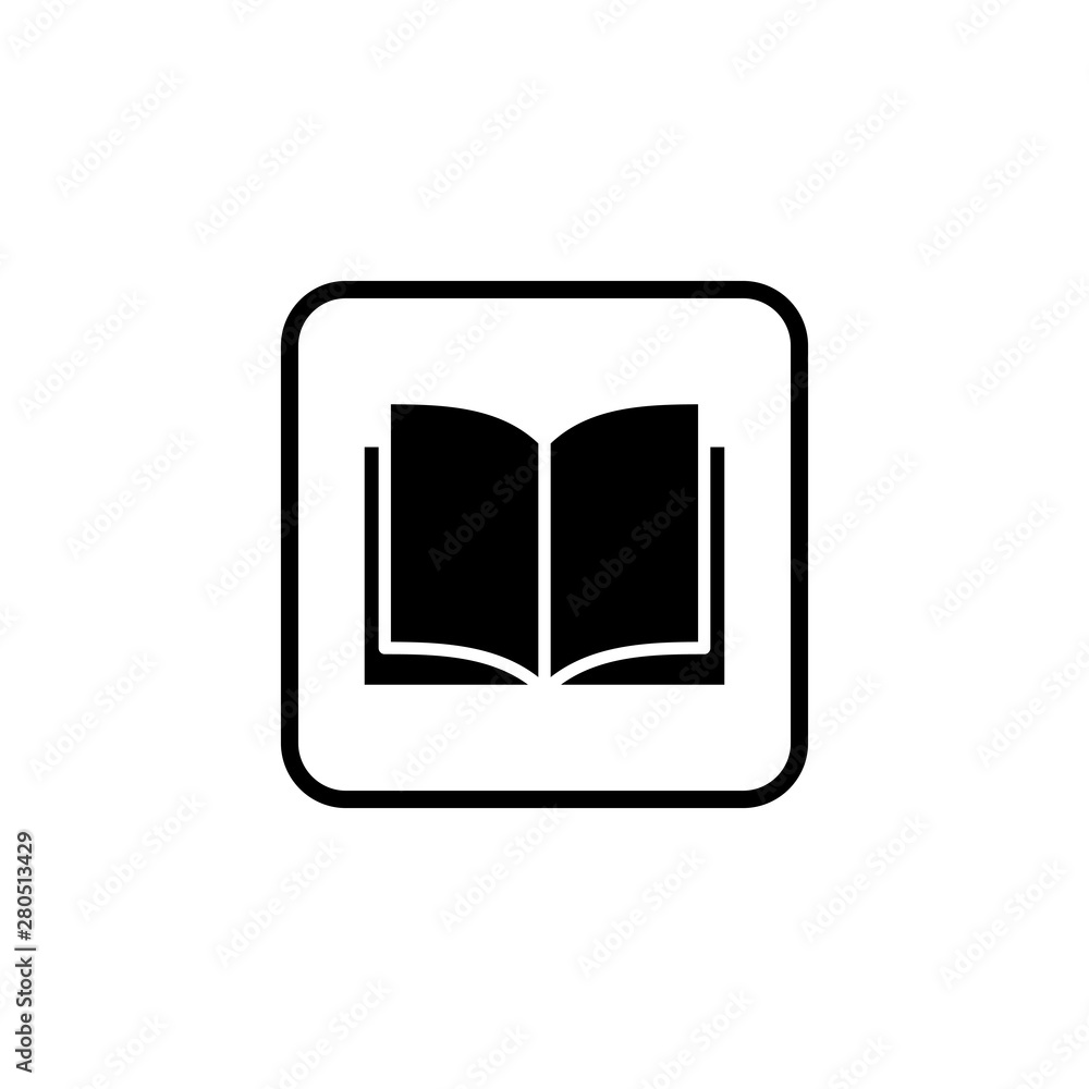 Book icon. Book icon isolated on white background Book icon. Book icon isolated on white background