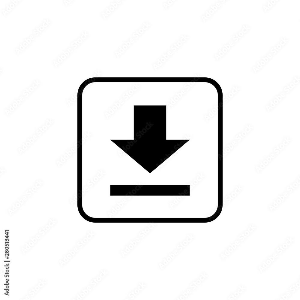 Download icon on white background. Downloading vector icon Download icon on white background. Downloading vector icon