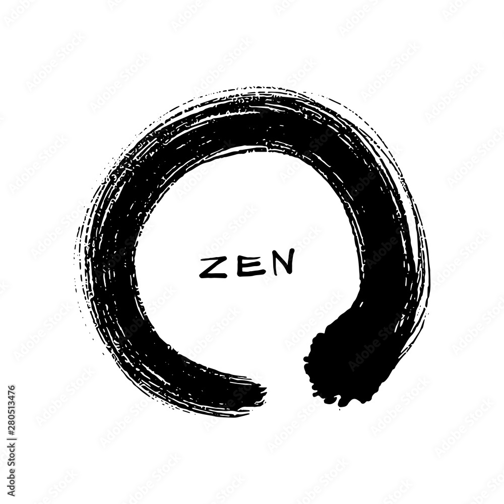 Fototapeta Zen circle isolated illustration on white background
