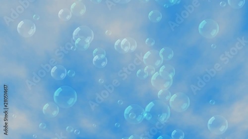 Wallpaper Mural floating soap bubbles abstract background Torontodigital.ca