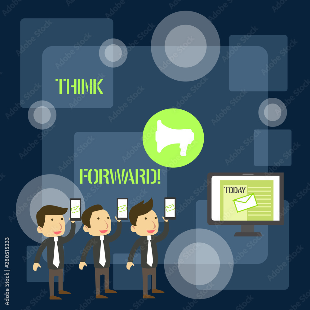 Handwriting text writing Think Forward. Conceptual photo The act of thinking about and planning for the future SMS Email Marketing Media Audience Attraction Personal Computer Loudspeaker Handwriting text writing Think Forward. Conceptual photo The act of thinking about and planning for the future SMS Email Marketing Media Audience Attraction Personal Computer Loudspeaker