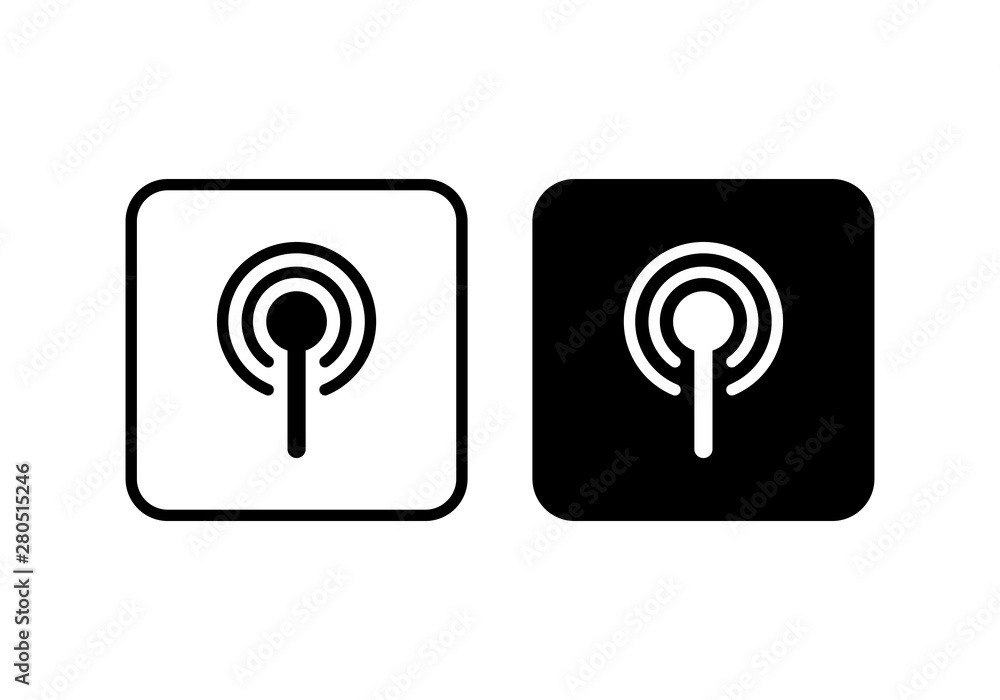 WIFI Icon. signal vector icon. Wireless and wifi icon or sign for remote internet access WIFI Icon. signal vector icon. Wireless and wifi icon or sign for remote internet access