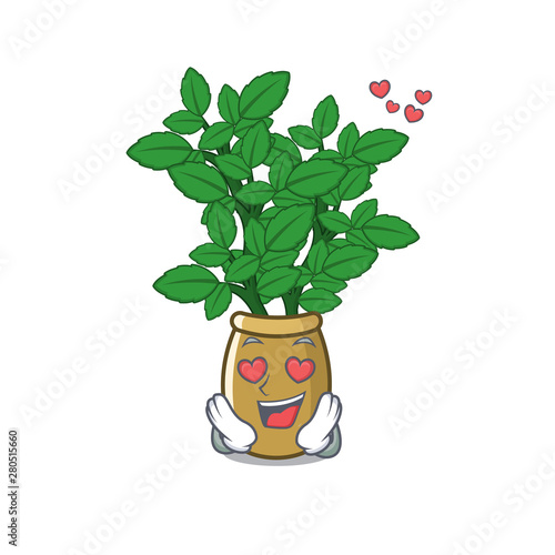 In love lemon balm in the cartoon shape