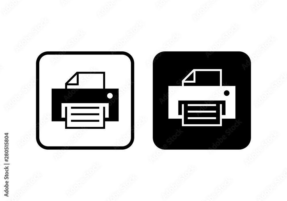 printer icon vector. print icon on the white background printer icon vector. print icon on the white background