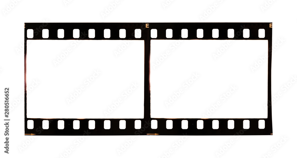 35mm film strip isolated on background