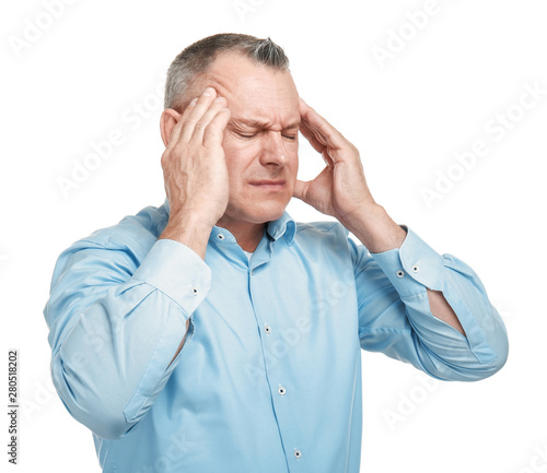 Handsome middle-aged man su...