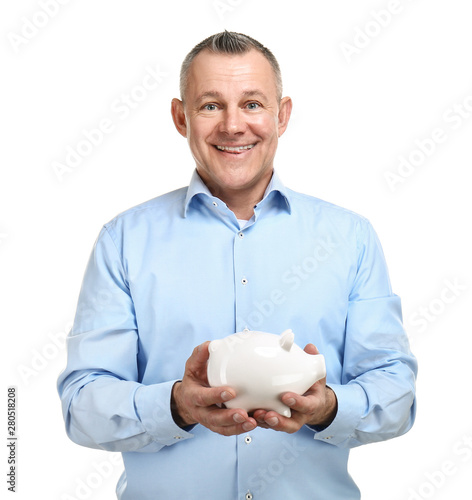 Handsome middle-aged man wi...