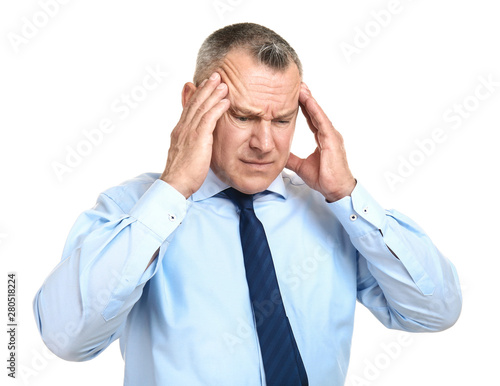 Handsome middle-aged man su...
