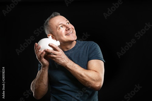 Handsome middle-aged man wi...