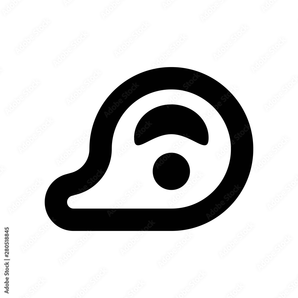 meat piece or cuttlefish in solid design icon meat piece or cuttlefish in solid design icon