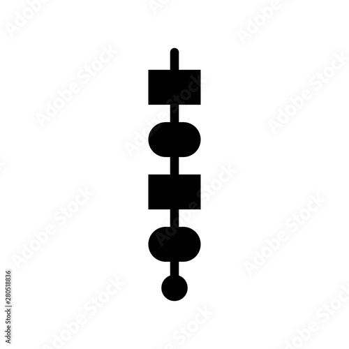 meat shashlik chicken barbecue solid design icon