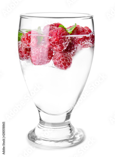 Wallpaper Mural Glass of infused water on white background Torontodigital.ca