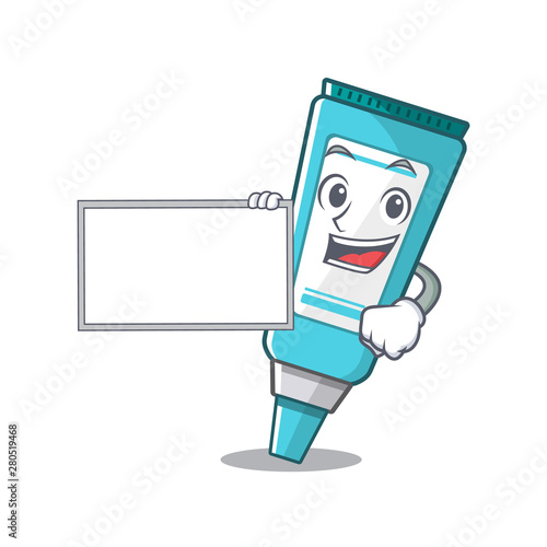 With board ointment placed in the cartoon sink