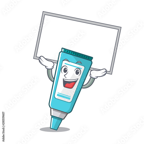 Up board ointment placed in the cartoon sink