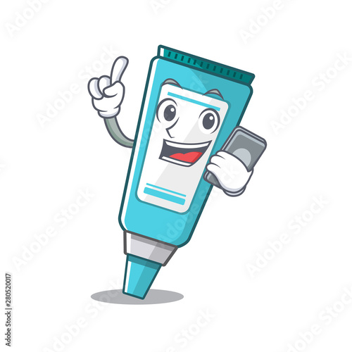 With phone ointment placed in the cartoon sink