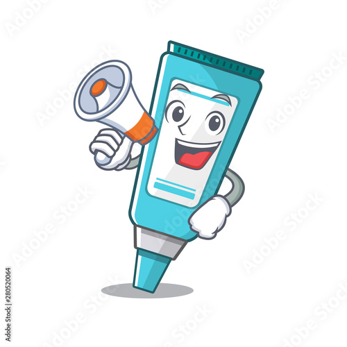 With megaphone ointment placed in the cartoon sink