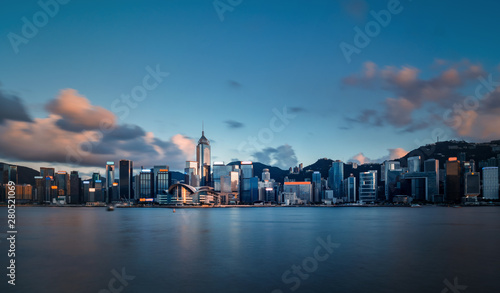 Photography Hong Kong Skyscrapers in sunset