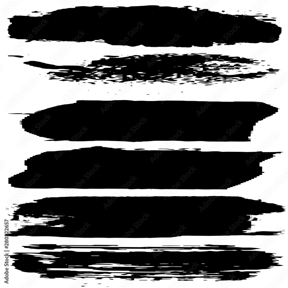 Grunge brush vector. Abstract black spots on white background. Set of paint strokes. Ink blots Grunge brush vector. Abstract black spots on white background. Set of paint strokes. Ink blots