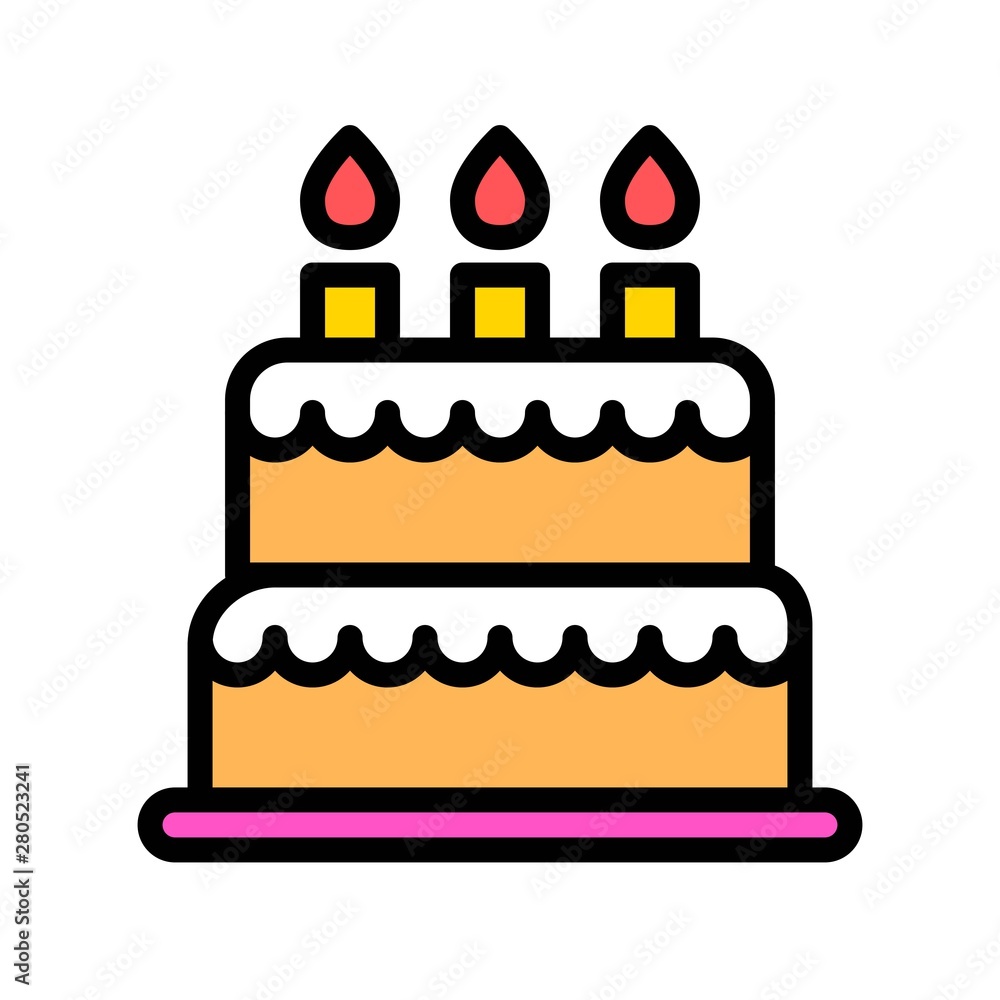 cream cake bakery editable stroke icons in filled design stroke. cream cake bakery editable stroke icons in filled design stroke.