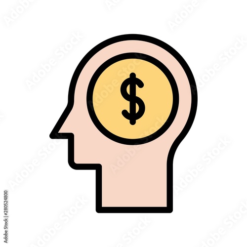 money plans flat icon editable outline in dollars and cash