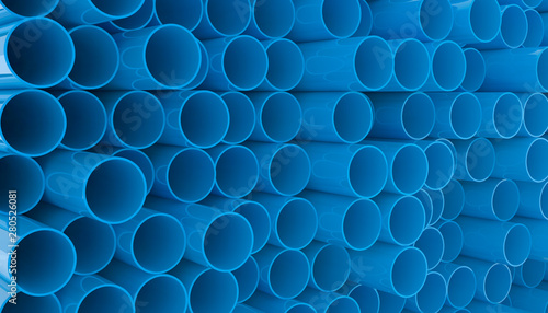 Tubes PVC pipes background illustration 3D rendering