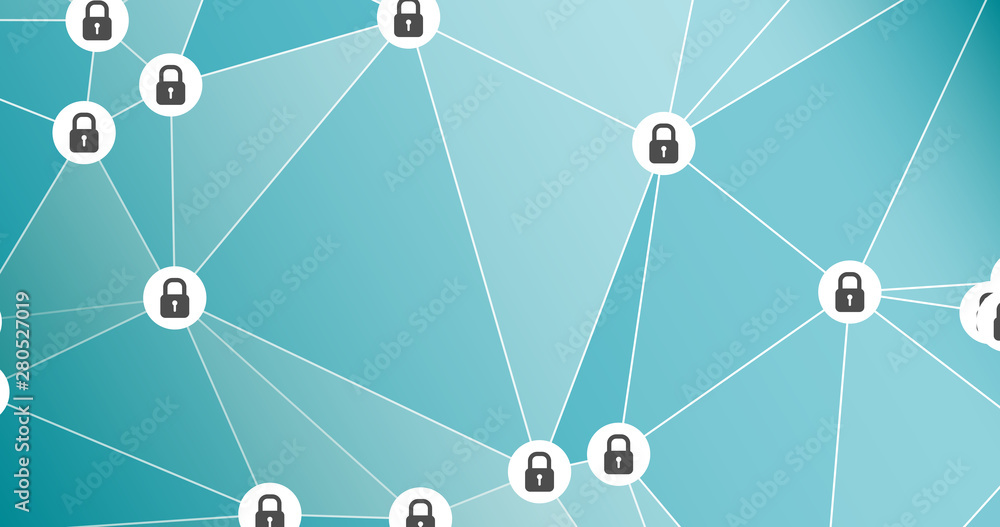 Digital threats chaos connected vector concept Digital threats chaos connected vector concept