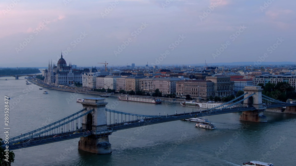 view of tower bridge in budapest