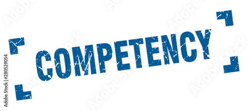 competency stamp. competency square grunge sign. competency