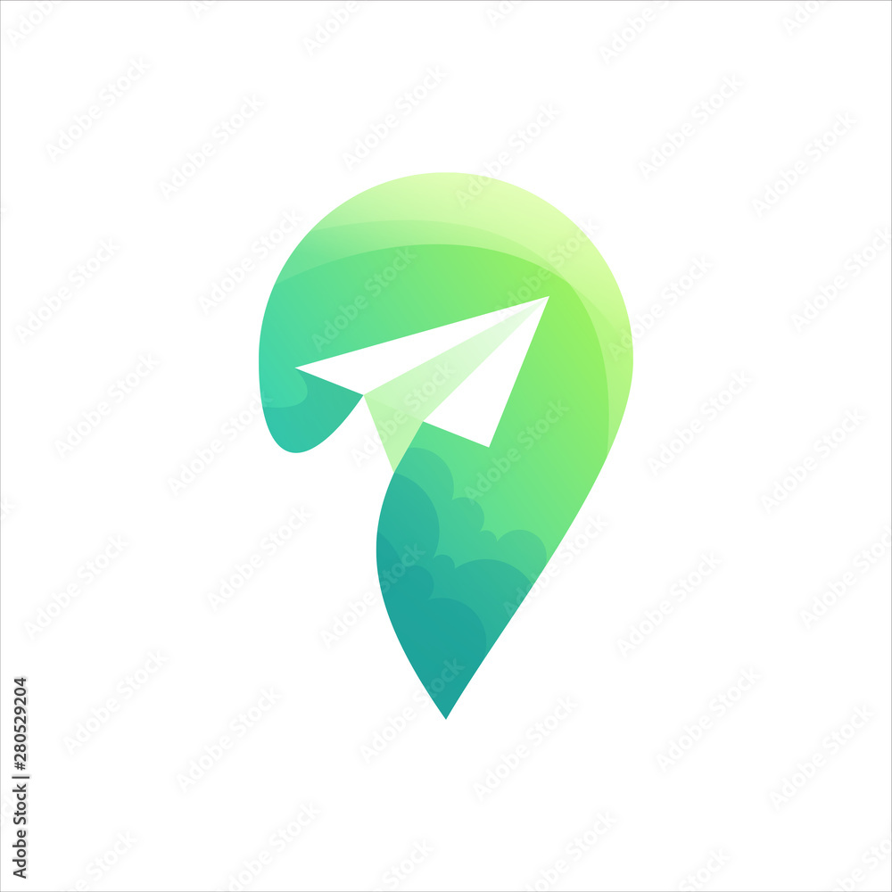 Obraz premium location logo design vector illustration