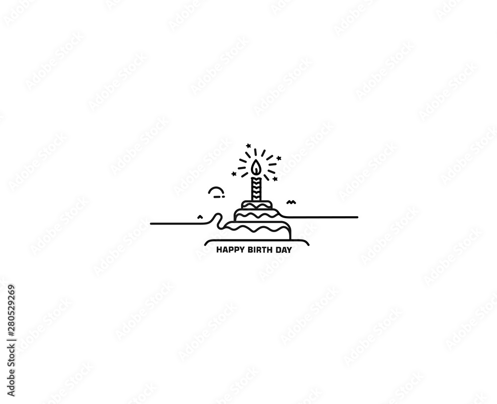 Birthday cake icon vector illustration. Happy birthday. Cake for birthday celebration with candles. Birthday cake icon vector illustration. Happy birthday. Cake for birthday celebration with candles.
