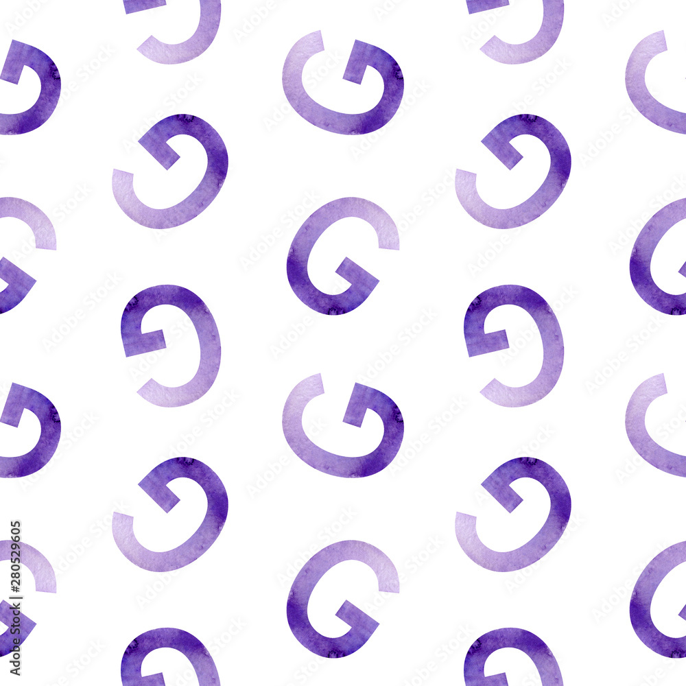 Seamless pattern with letters G Seamless pattern with letters G