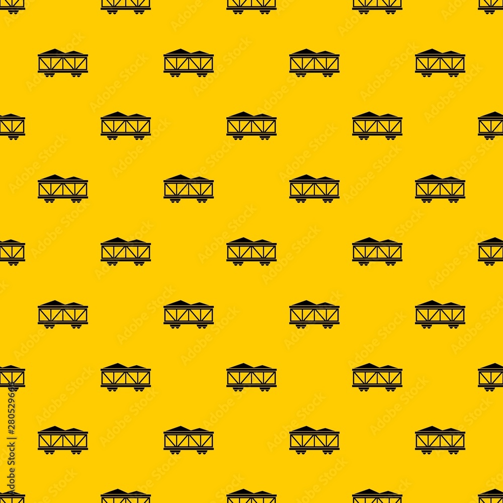Train cargo wagon pattern seamless vector repeat geometric yellow for any design Train cargo wagon pattern seamless vector repeat geometric yellow for any design