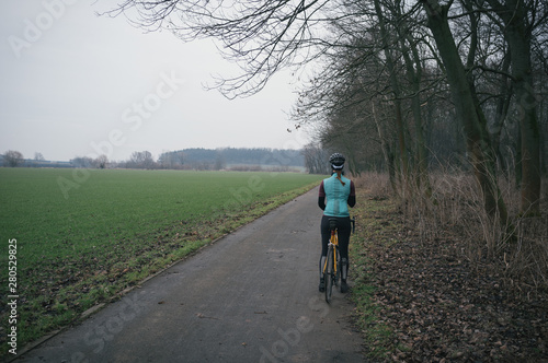Winter ride to Rajhrad, rather to ride in the fields than in snowy dales of Moravian Karst photo