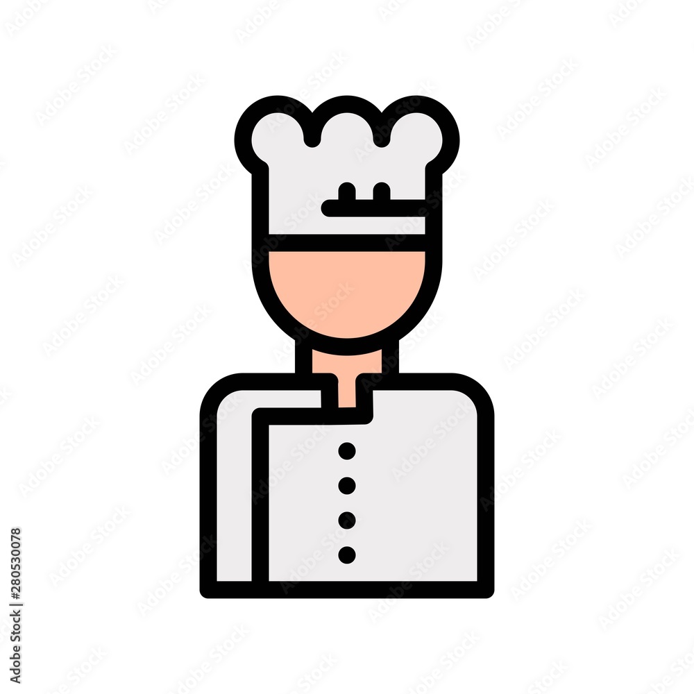 cooking editable outline icon of kitchen chef in filled vector. cooking editable outline icon of kitchen chef in filled vector.