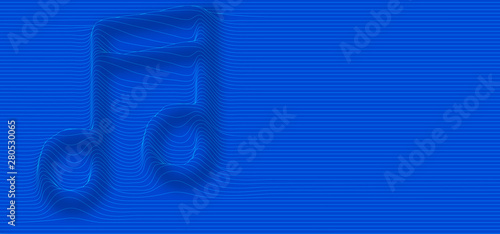 Abstract Music notes for music background design use, vector illustration