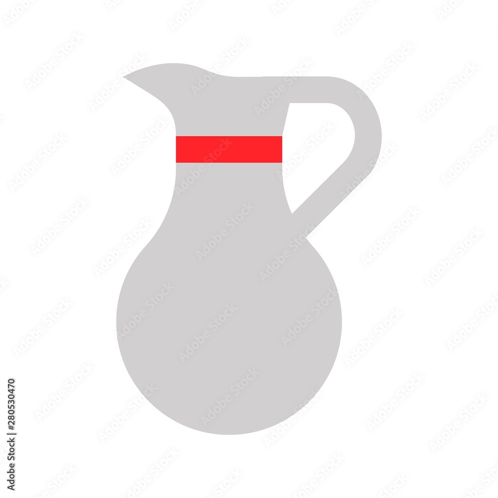milk or water jug restaurant related flat design icon.