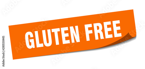 gluten free sticker. gluten free square isolated sign. gluten free