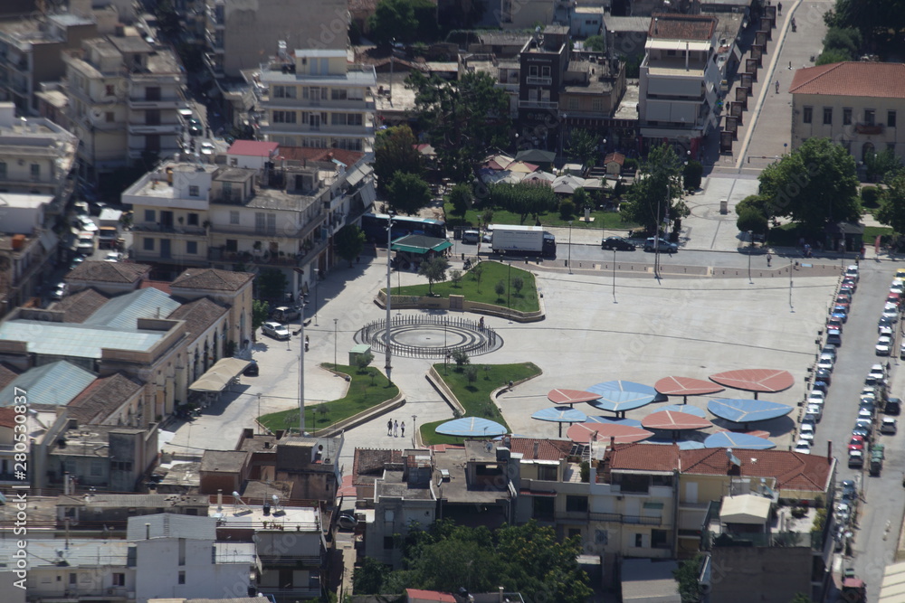 Fototapeta premium Argos, Greece - July 25, 2019: the city of Argos in the Peloponnese