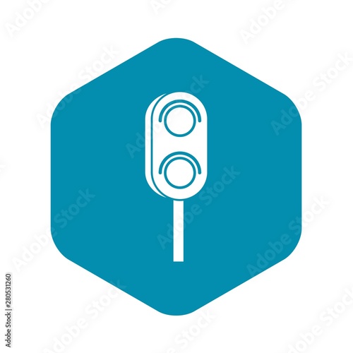 Semaphore trafficlight icon. Simple illustration of semaphore vector icon for web design