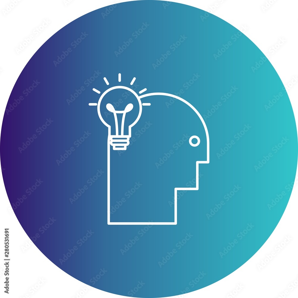 Creative mind icon for your project Creative mind icon for your project