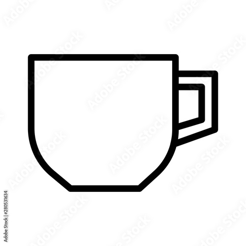 coffee cup, restaurant related editable outline icon