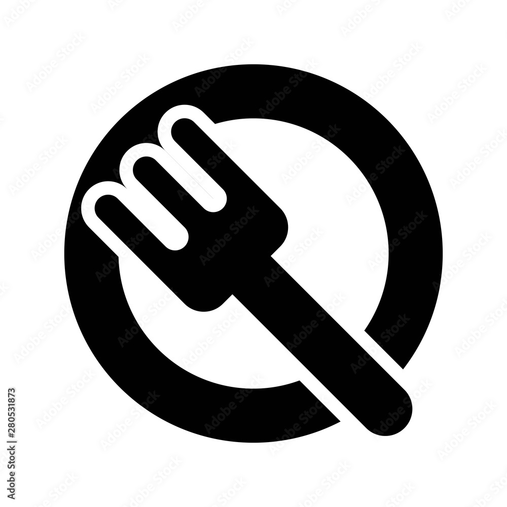 Fork and plate.restaurant solid black icon. Fork and plate.restaurant solid black icon.