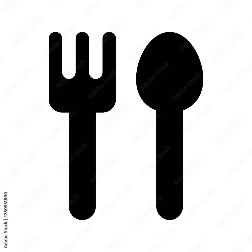 Fork and spoon.restaurant solid black icon. Fork and spoon.restaurant solid black icon.