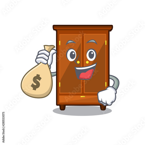 With money bag wardrobe in the a mascot bedroom