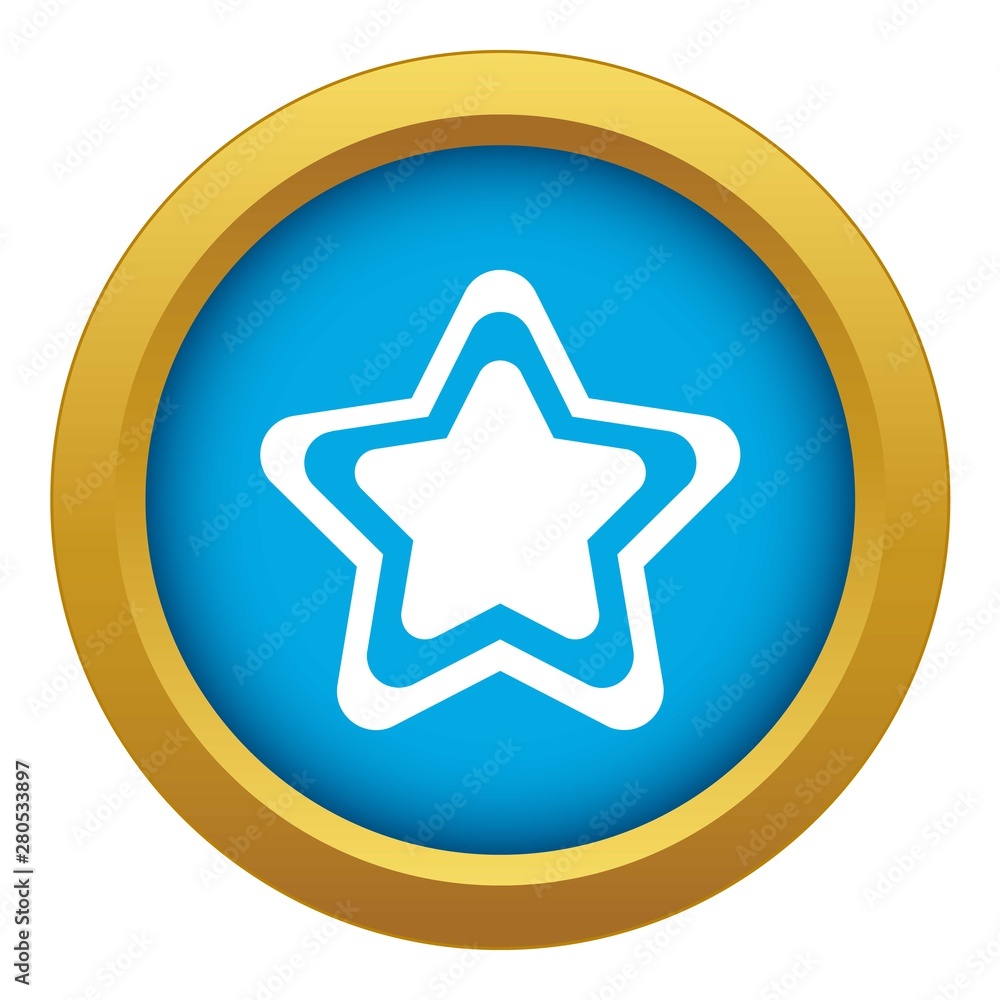 Star icon blue vector isolated on white background for any design Star icon blue vector isolated on white background for any design