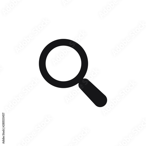 Search icon. Magnifying glass icon, vector magnifier or loupe sign. Язык ключевых слов: English